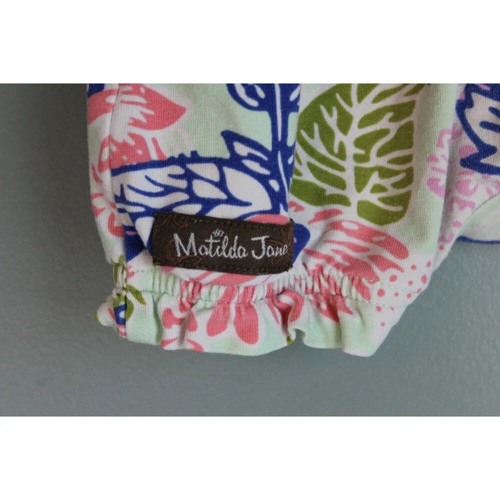 Matilda Jane Baby Girls Romper 6-12M Tropical Floral Ruffle Romper Spring Easter
